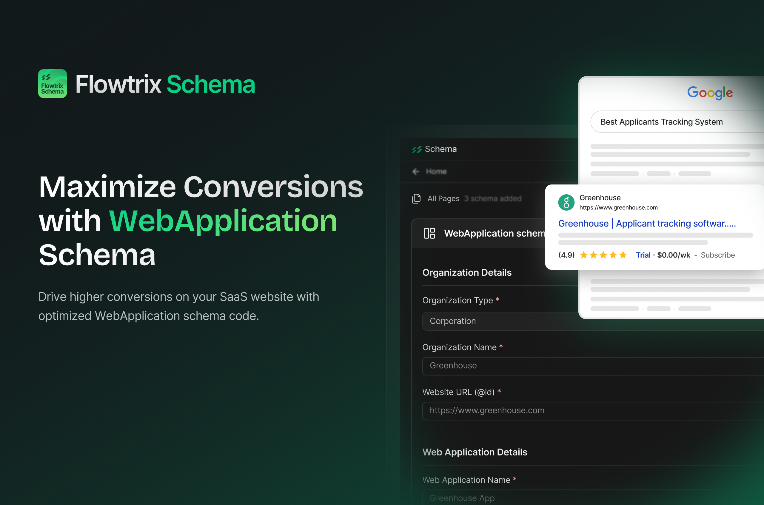 Showcasing WebApplication Schema Results
